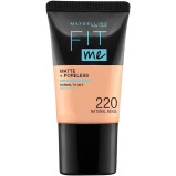 Foundation Maybelline New York Fit Me Matte & Poreless, Mini, 220 Natural Beige, 18 ml - 1 miniature