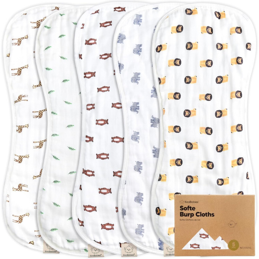 softe Muslin baby Burp clothes ( wild) - 3