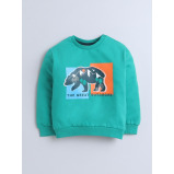 طقم مكون من قطعتين للأولاد - سويت شيرت وبنطال رياضي، (12-18 شهرًا) أخضر فاتح-أخضر غامق - 4 miniature