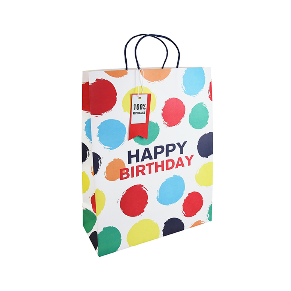 Gift Bag Eurowrap Birthday Spots Extra Large - 1