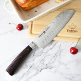 Fissman 7'' Santoku Knife Japanese Utility Knife, German Alloy X50CrMoV15 Stainless Steel Ragnitz Series - 6 miniature