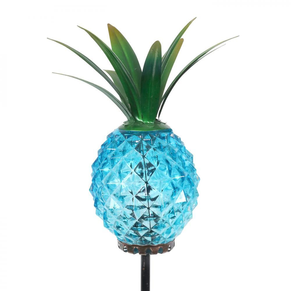 Exhart Pineapple Garden Stakes with Metal & Glass - 1