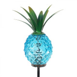 Exhart Pineapple Garden Stakes with Metal & Glass - 1 miniature