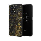 Soft Silicone Case Designed for Honor X8A (4G) [Drop Protection], Shockproof Protective Phone Case for Honor X8A (4G) with Golden streaks Pattern - 1 miniature