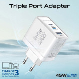 Promate 45W Power Delivery GaNFast™ Charger with Quick Charge 3.0 - 2 miniature