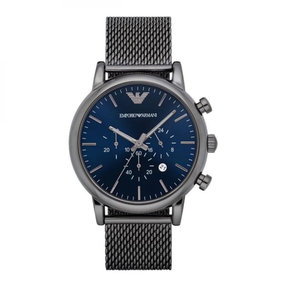 Emporio Armani Men's Blue Dial Stainless Steel Analog Watch - AR1979 - 1