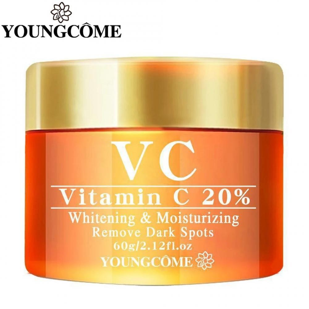 Vitamin C with Hyaluronic Acid Whitening and Moisturizing Face Cream for Dark Spots, Acne Marks and Brighten Skin Tone - 60 g - 1