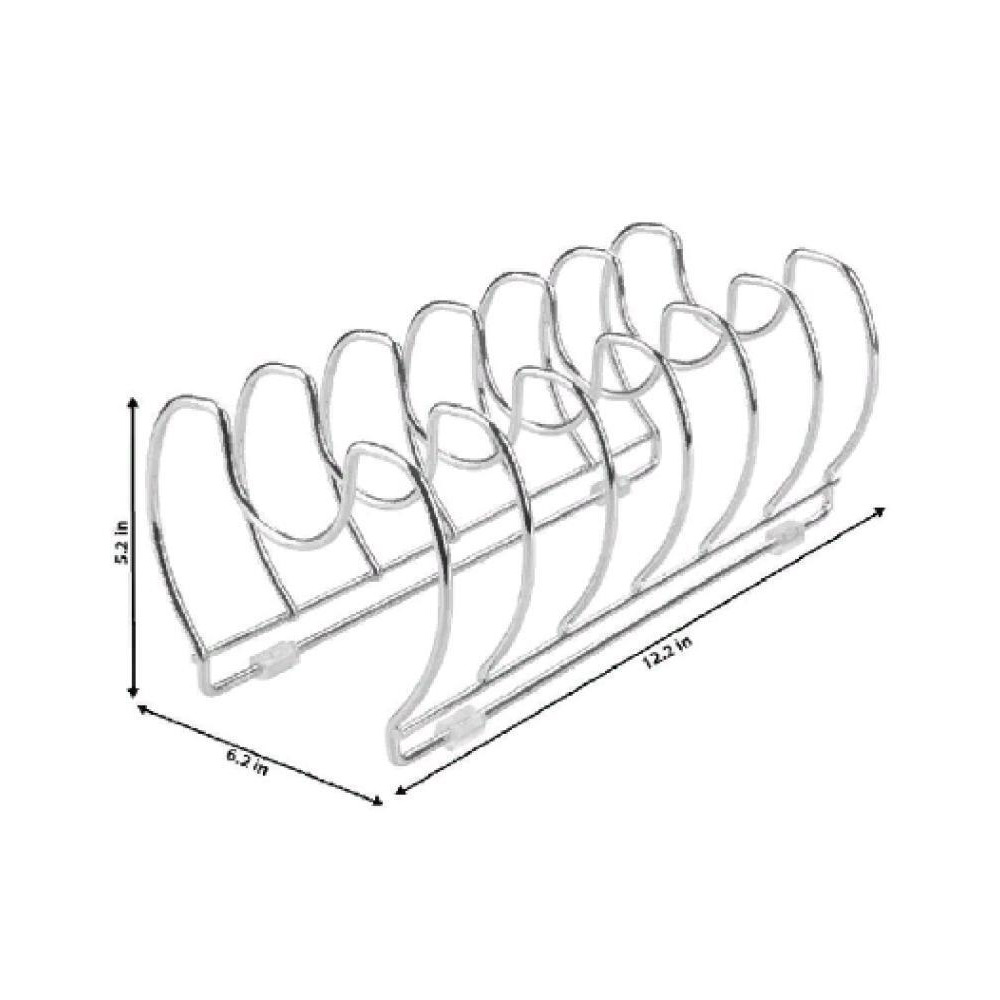 Interdesign 48680es Stainless Steel Classico Cookware Organizer, Silver - 4