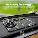 MMAK Anti-Slip Car Dashboard Mat and Mobile Phone Holder Mount with Car Perfume - Universal Non Slip Sticky Rubber Pad with 2 Aroma Sticks and Radium - 7 miniature