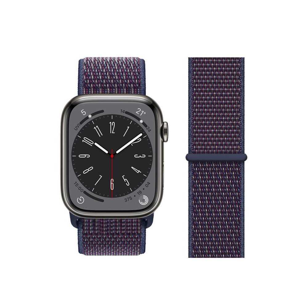 Perfii Nylon Loop Replacement Band for Apple Watch 49, 45, 44, 42 mm Series Ultra 8/7/6/SE/5/4/3 - 2