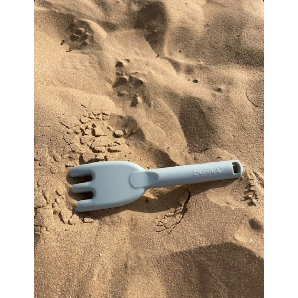 Rakes Scrunch, Sand play tool, silicone, Dusty Light Green - 3