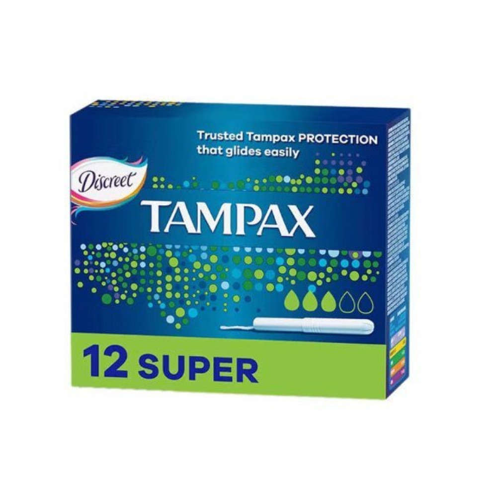 Tampax, Applicator tampons, Super absorbency, 12 pieces - 1