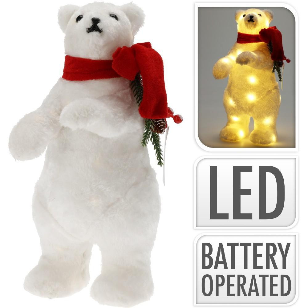 حامل كوبمان لعيد الميلاد مزود بمصباح Led 30 سم باللون الأبيض - 1