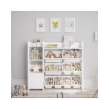 Органайзер Для Хранения Детских Игрушек homesmiths С Полкой Для детских ИГРУШЕК И 8 Белыми ящиками для игрушек - 3 miniature