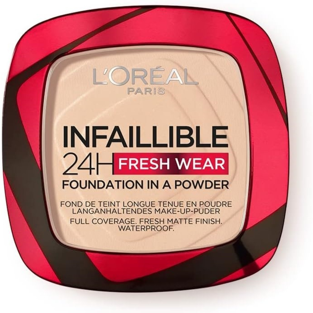 L'oreal Paris Infaillible 24H Fresh Wear Powder FOUNDATION, ВОДОСТОЙКАЯ, 120 Warm VANILLA, 9 г - 1