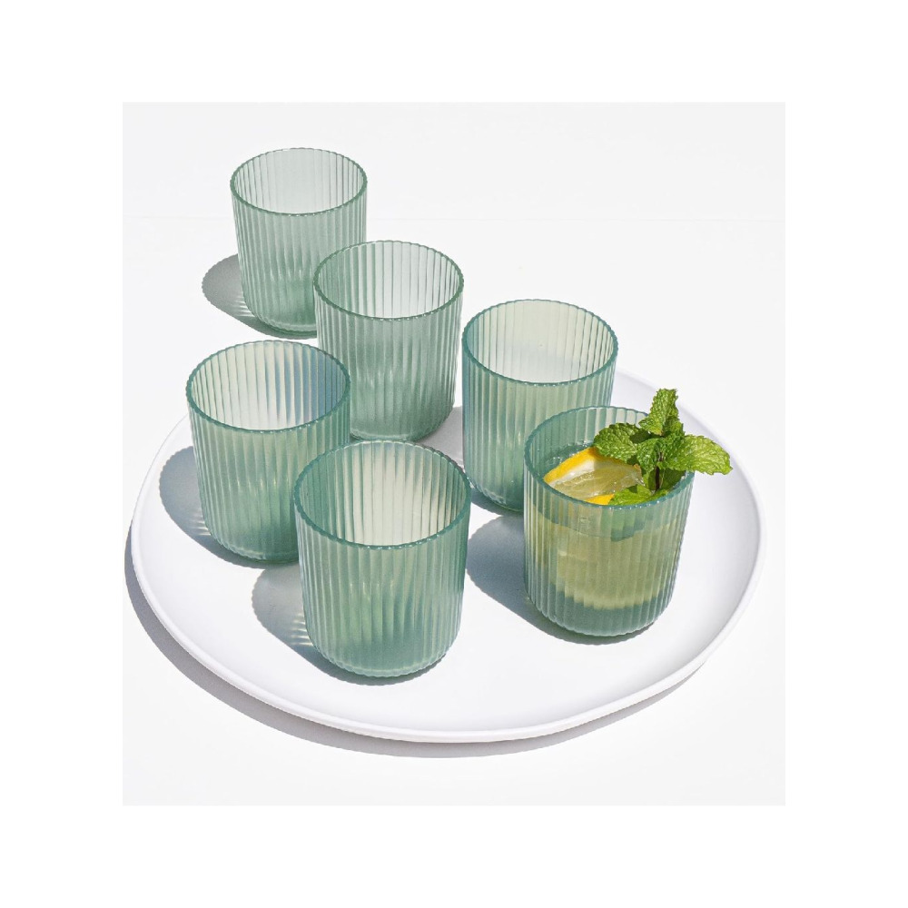 TarHong Essentials Mesa Drinkware, Polypro, Shatterproof, Indoor\/Outdoor, Double Old Fashioned, Aqua - 3