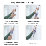 NEMO Heart Peach Vitamin Shower Filter - 5 miniature