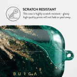 BURGA Elegant Protective Case For AirPods Pro 2nd Generation Cover Charging Case LED Visible Emerald Pool Hard Plastic Wireless Charger Case Cover - 4 miniature