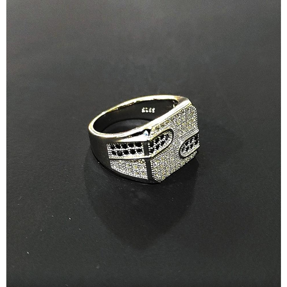 925 Sterling Silver Black Stone Ring For Men - 2