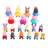 Mumoo Bear / Peppa Pig cartoon friends toys, Soft head, For kids, 25 pcs - 3 miniature