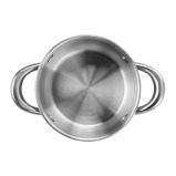 FISSMAN Cooking Pot 0.9L/14x6cm with Glass Lid Stainless Steel with Induction Bottom, Gulliver Series - 5 miniature
