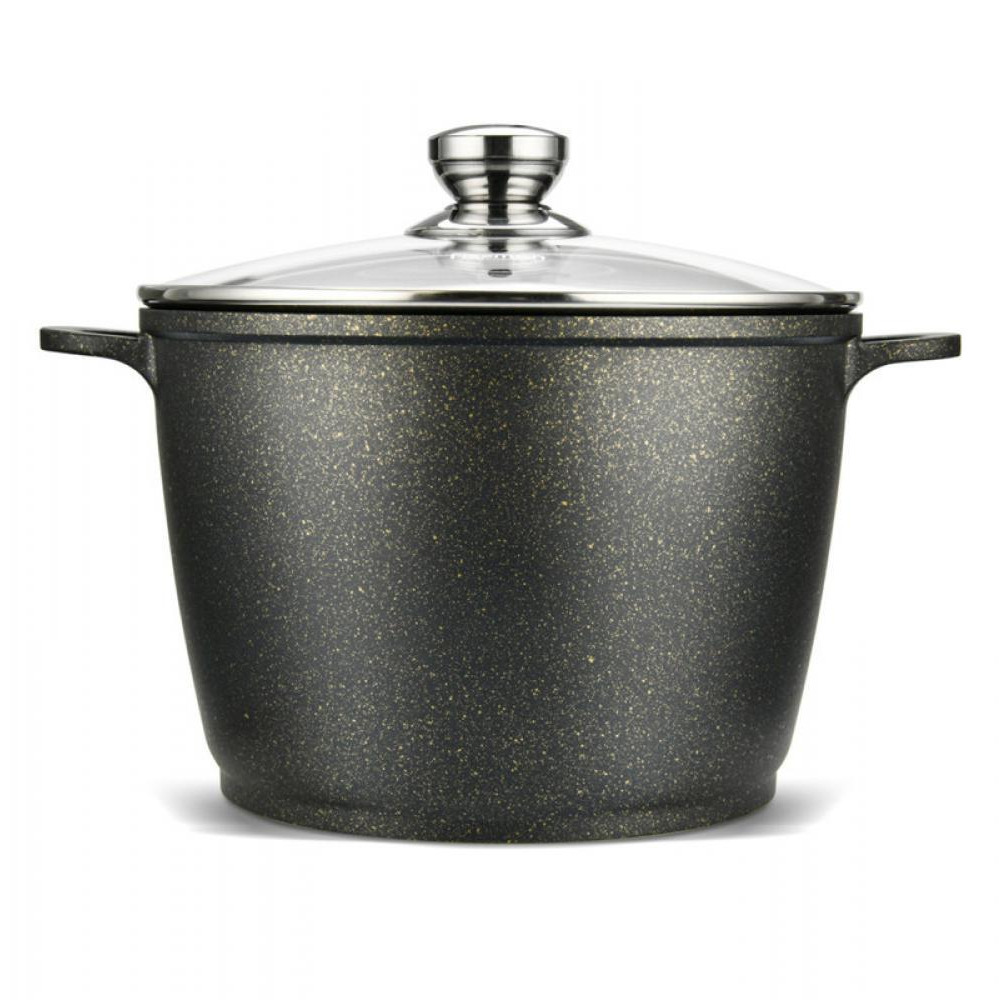 Fissman Stockpot With Glass Lid Emma Series Aluminum With Non-Stick Coating with Induction Bottom 28x20cm/10.3LTR - 1