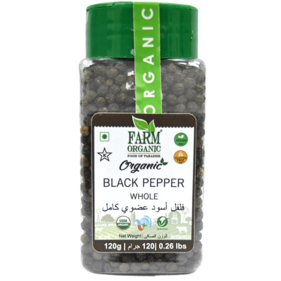 Farm Organic Черный Перец Целый 120 г