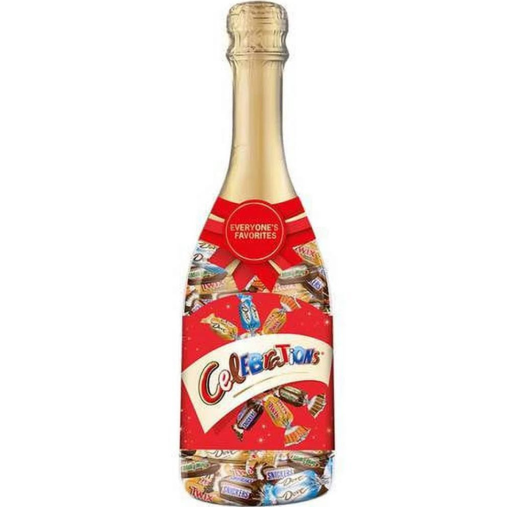 Celebrations Chocolate Candy Bars Christmas Gift Champagne Bottle, 312 g - 1