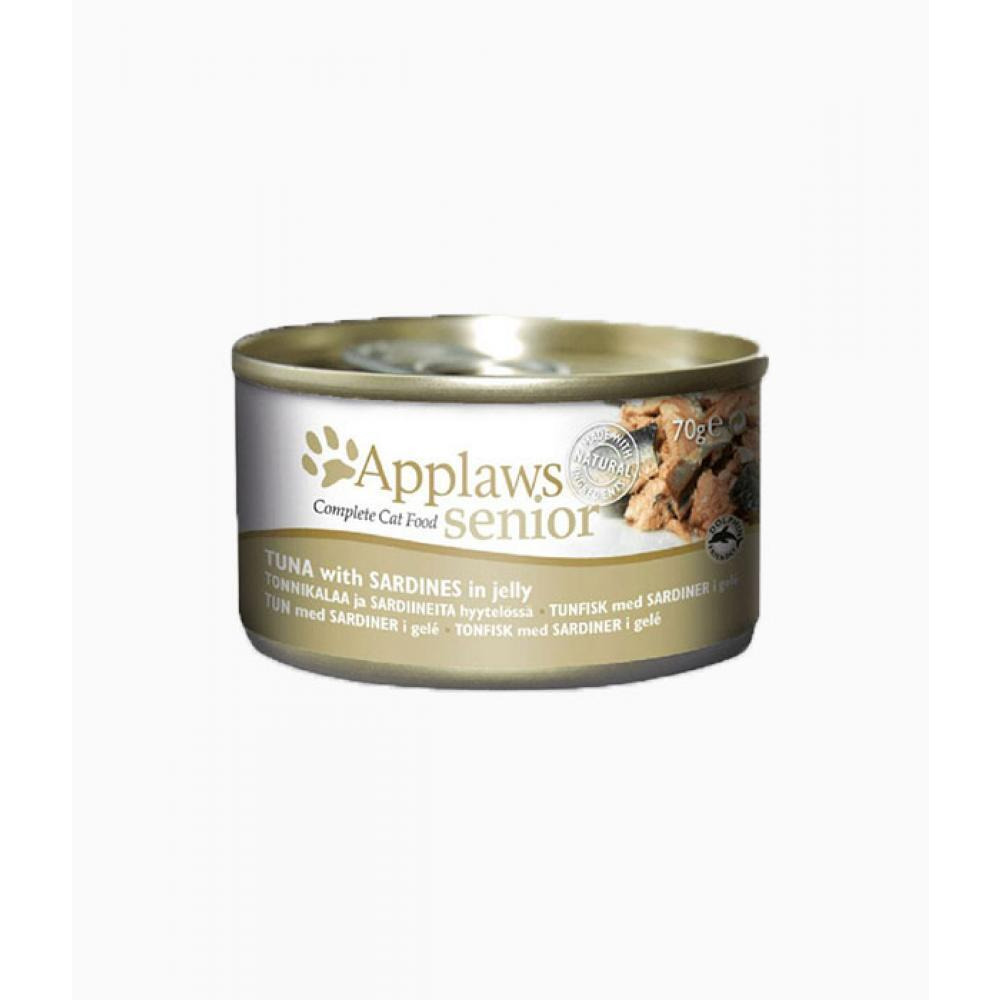 Applaws Senior Тунец с Сардинами Jelly Cat — Банка — КОРОБКА — 24*70 Г - 1