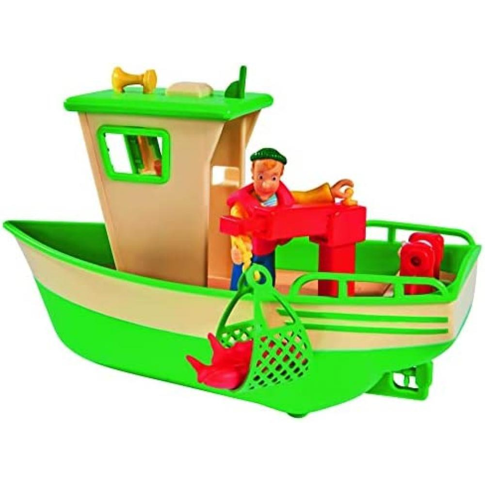 Simba / Fireman Sam, Charlies Fischerboot and figurine, 109251074038 - 4