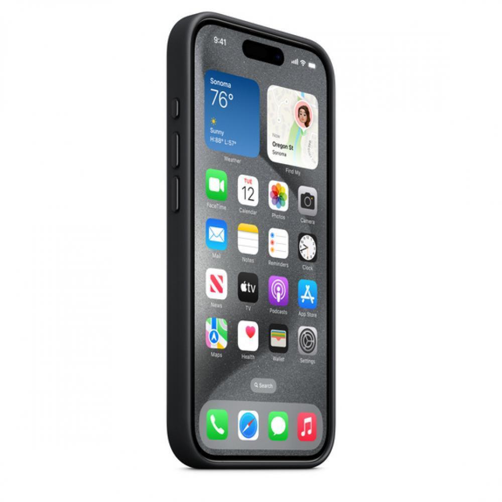 Чехол Из ТОНКОТКАНОГО Материала Apple Iphone 15 Pro Mt4h3zma, Черный с Magsafe - 2