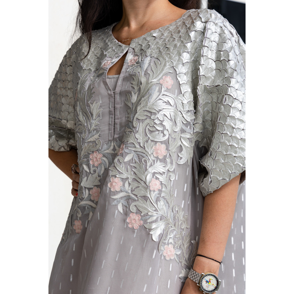 الروح الآسيوية، فستان حورية البحر فضي، مقاس موحد (S-XL) - 3