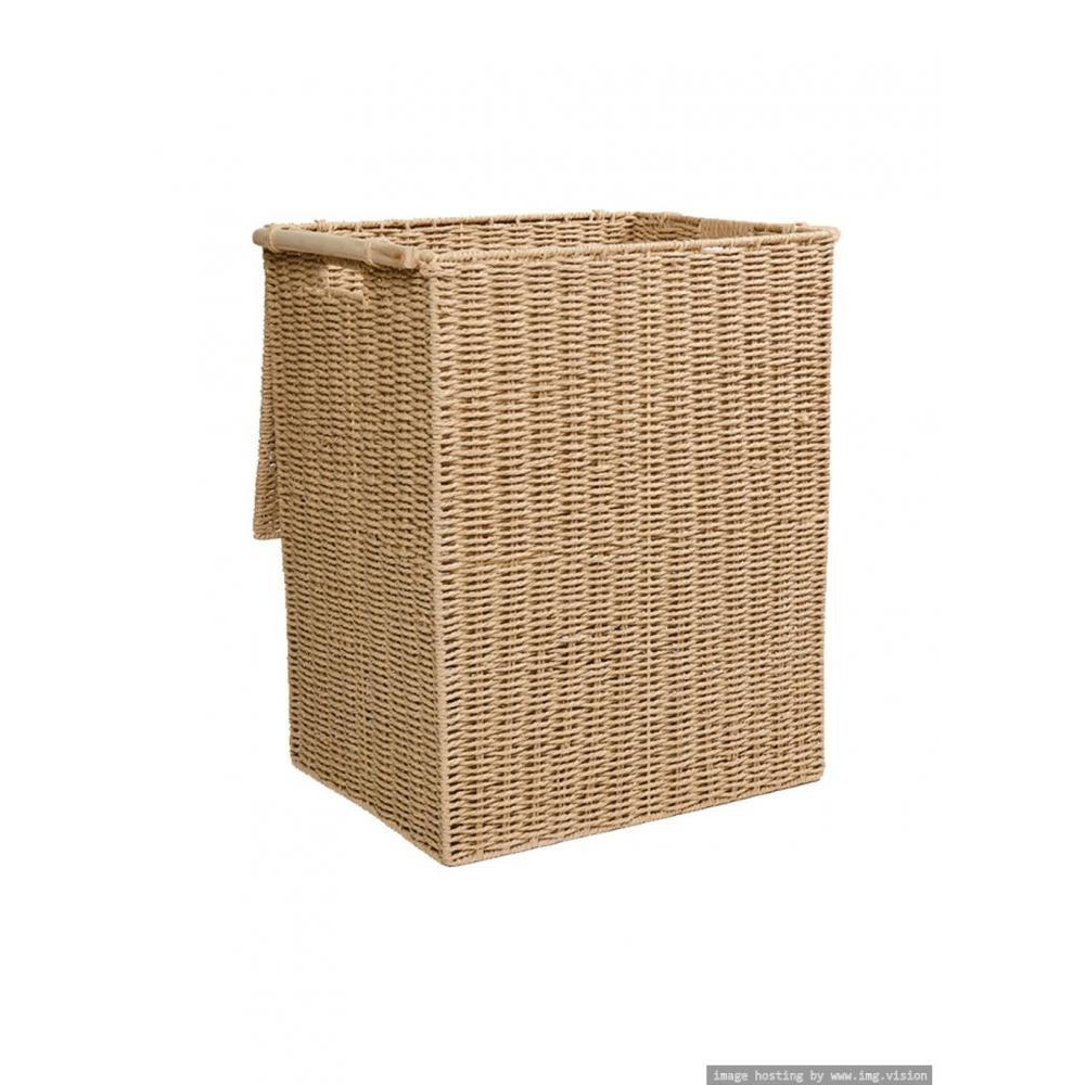 Homesmiths Small Laundry Hamper with Handle 40 x 30 x 52 cm “ Brown - 3