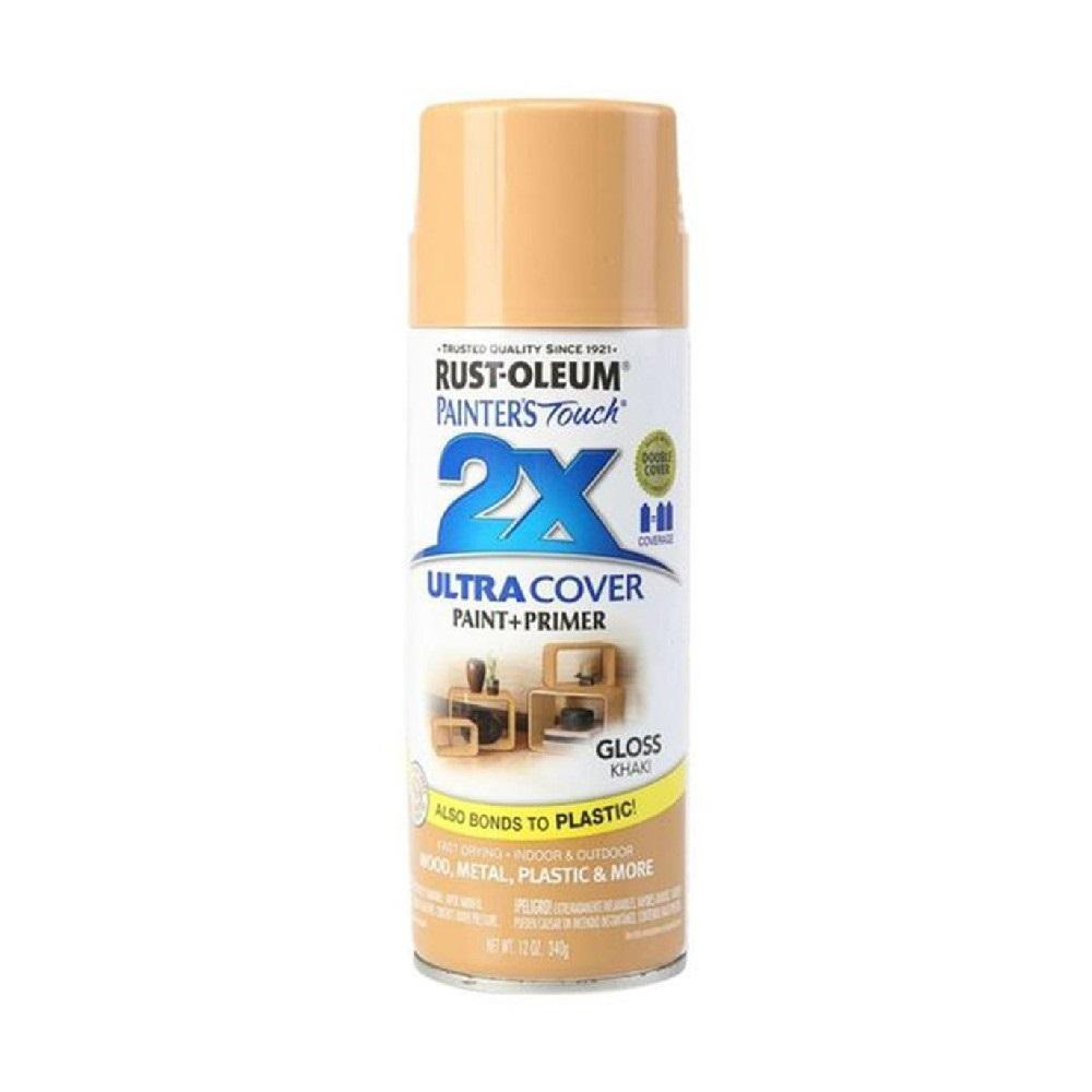 Rust-Oleum Painter's Touch 2X Ultra Cover Gloss Spray Paint, Khaki - 1
