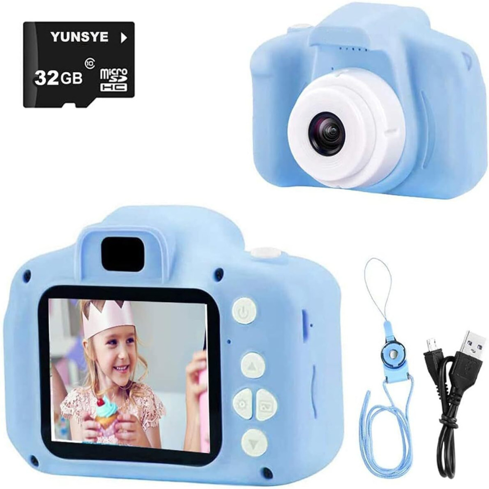 كاميرا Genius Yunsye Kids CAMERA 1080P للأطفال الأطفال كاميرات فيديو رقمية للبنات هدايا عيد ميلاد من 3 إلى 12 سنة (أزرق) - 5