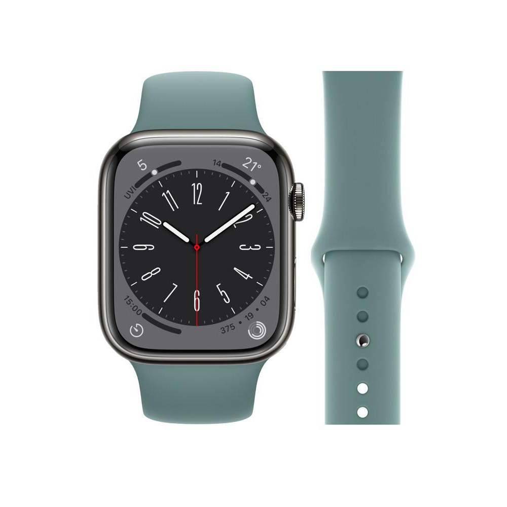 Perfii Solid Silicone Replacement Band for Apple Watch 49, 45, 44, 42 mm Series Ultra 8/7/6/5/4 SE - 1