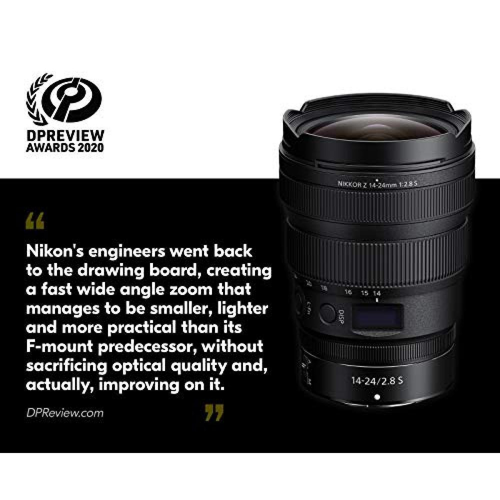 СВЕРХШИРОКОУГОЛЬНЫЙ ЗУМ-ОБЪЕКТИВ NIKON Nikkor z 14–24 Мм F/2,8 S Для беззеркальных Камер NIKON Z - 5