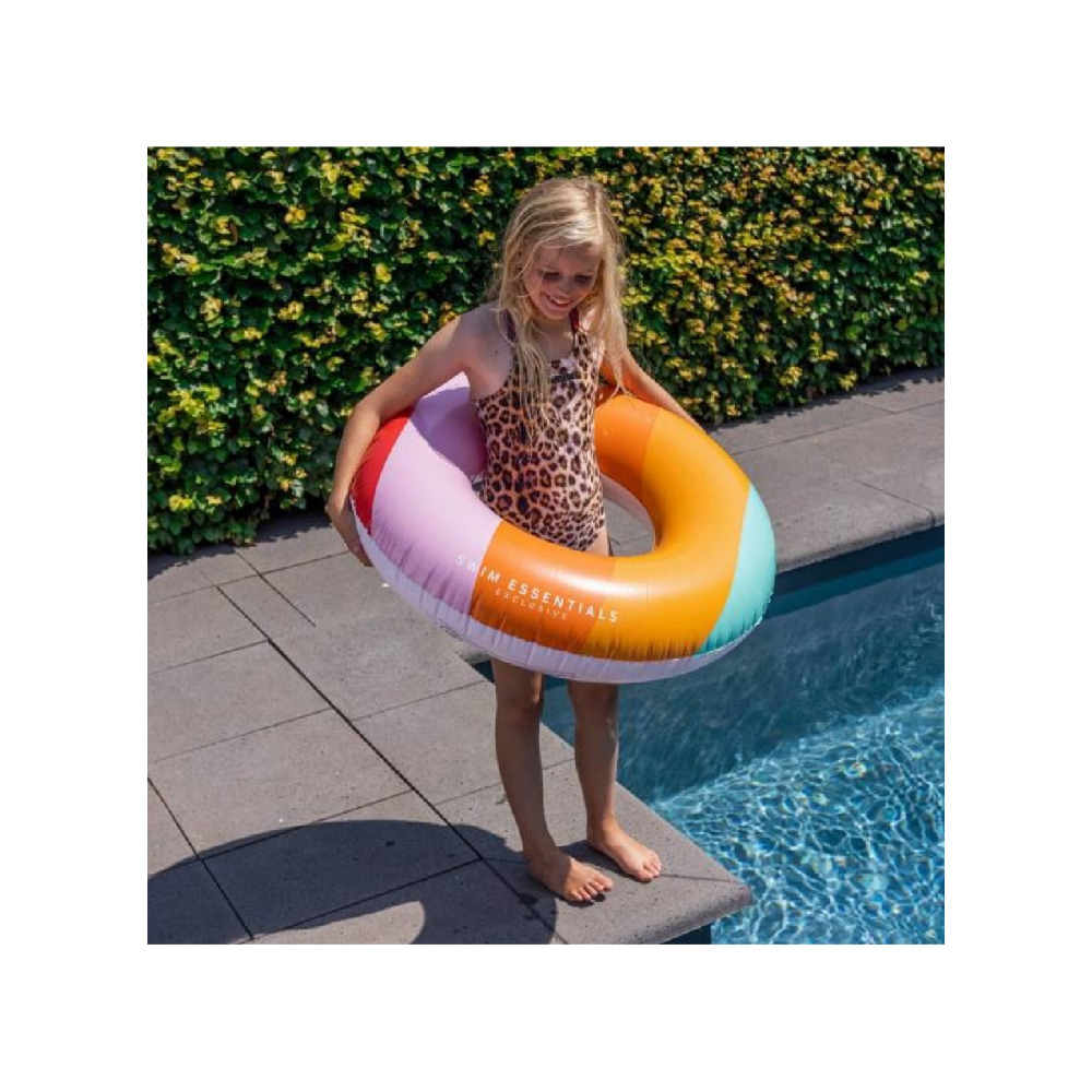 Swim Essentials, Swim ring with rainbow printed, 90 cm, 6+ - 3