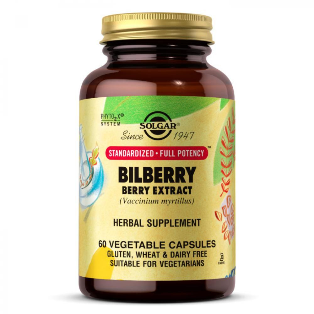 Solgar Sfp Bilberry Berry Extract, 60 Vegetable Capsules - 1