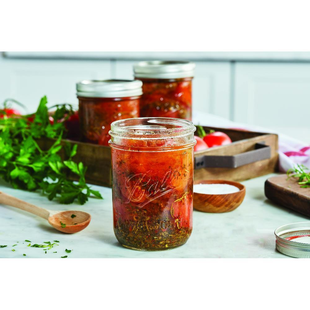 Mason Jar with Lids Wide Mouth Glass Jar, Great to preserve fresh Recipes, Set of 12, 16 Oz, Reusable Jars is BPA Free and Freezer safe. - 6