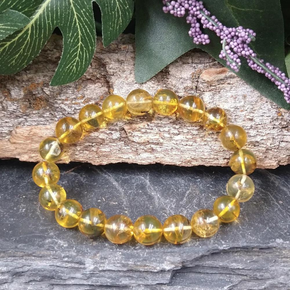 سوار من خرز كريستال سيترين طبيعي 10 ملم - 1