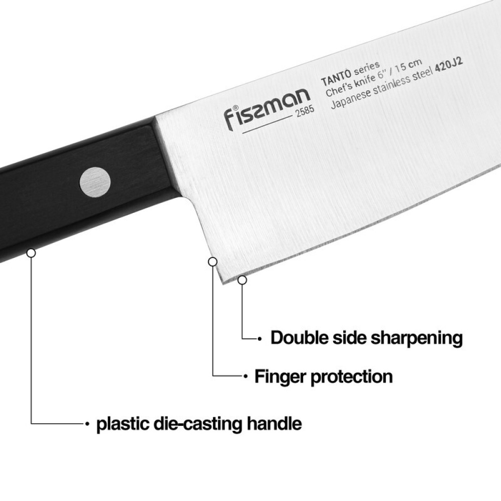 Fissman Chef Knife 15cm TANTO - 3