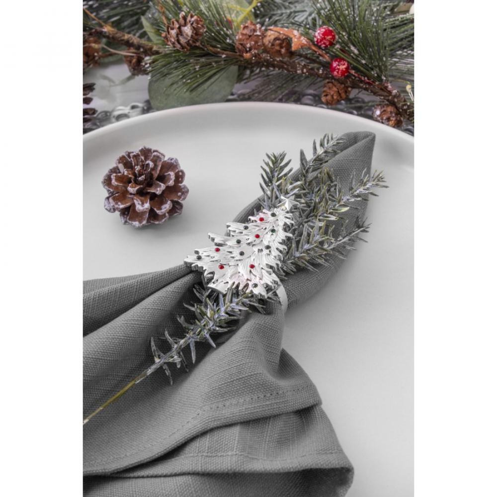 RSW Silver Gem Christmas Tree Napkin Ring - 2