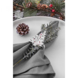 RSW Silver Gem Christmas Tree Napkin Ring - 2 miniature