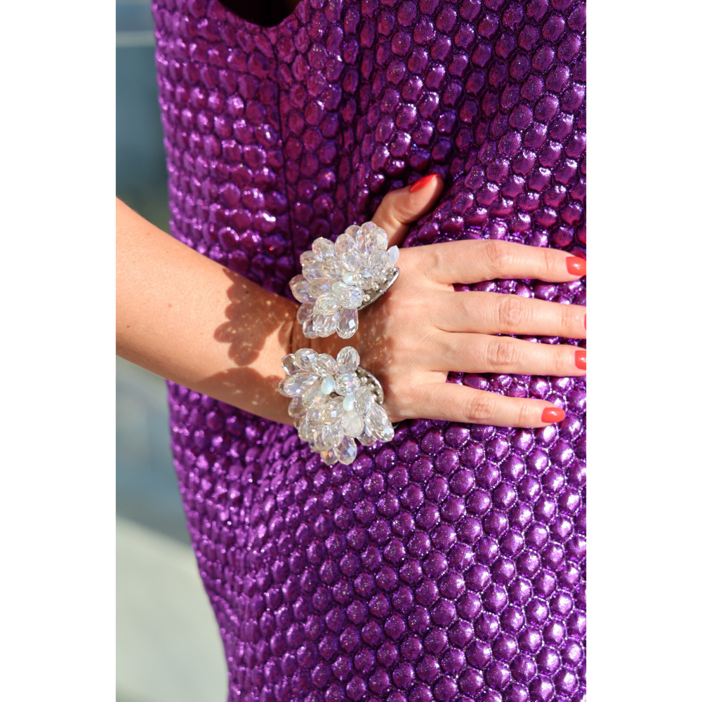 Asian SPIRIT، فستان طويل بنفسجي Bell ROSE، مقاس موحد (XS-XL) - 6