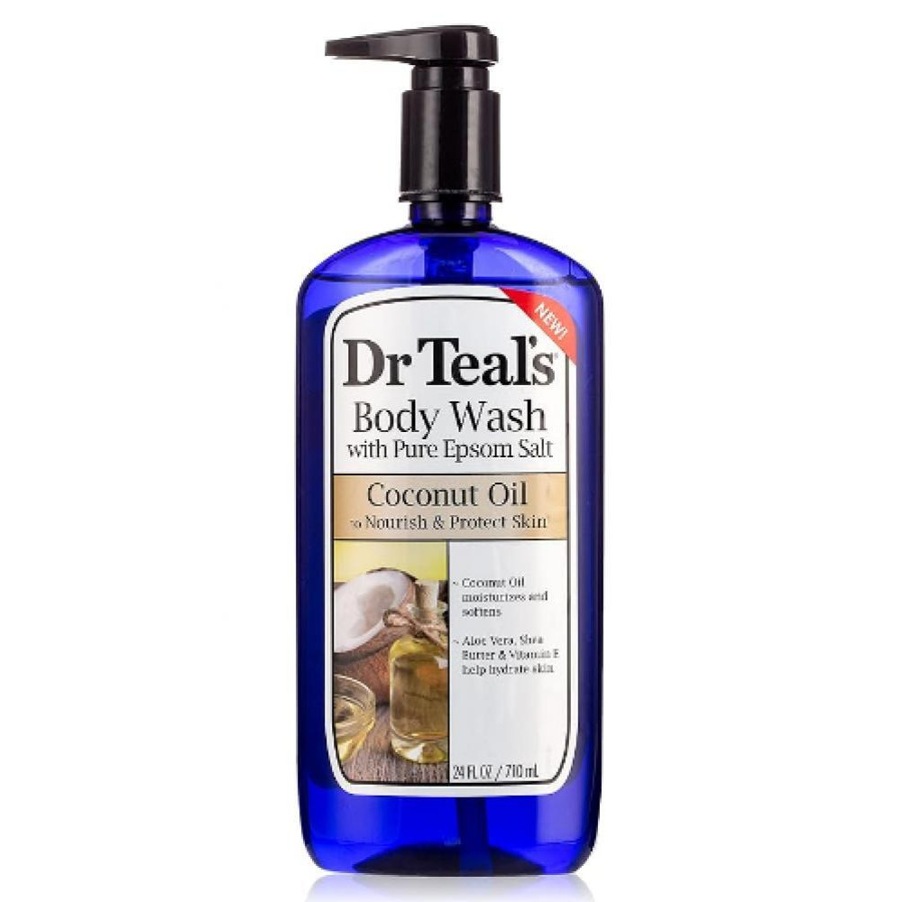 Dr. Teal's Epsom, Salt body wash, Coconut oil, 24 fl. oz (710 ml) - 1