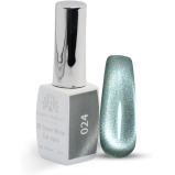 Global Fashion Professional 8ml 3D Snow White Cat Eye Gel Polish - Long-Lasting, Shimmering Nails, (024, 8ml) - 1 miniature