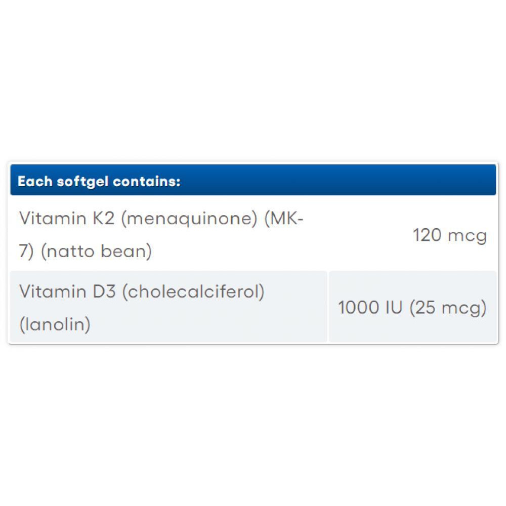 Natural Factors Vitamin K , D, 60 Softgels - 2