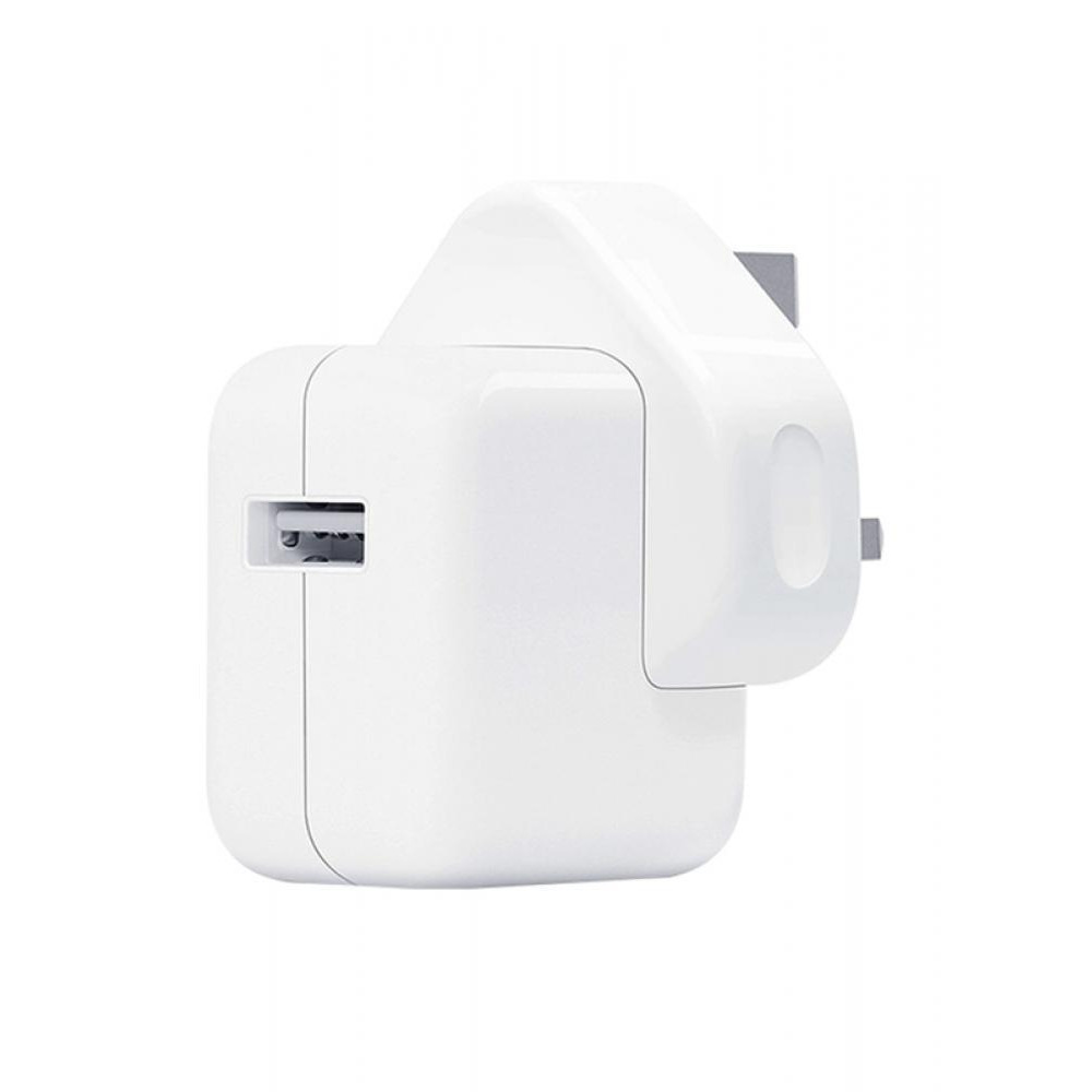 Nyork Universal Single Port Adapter UK Wall Charger, 2.1A with Lightning to USB Charge Cable, White NYH-211 - 2