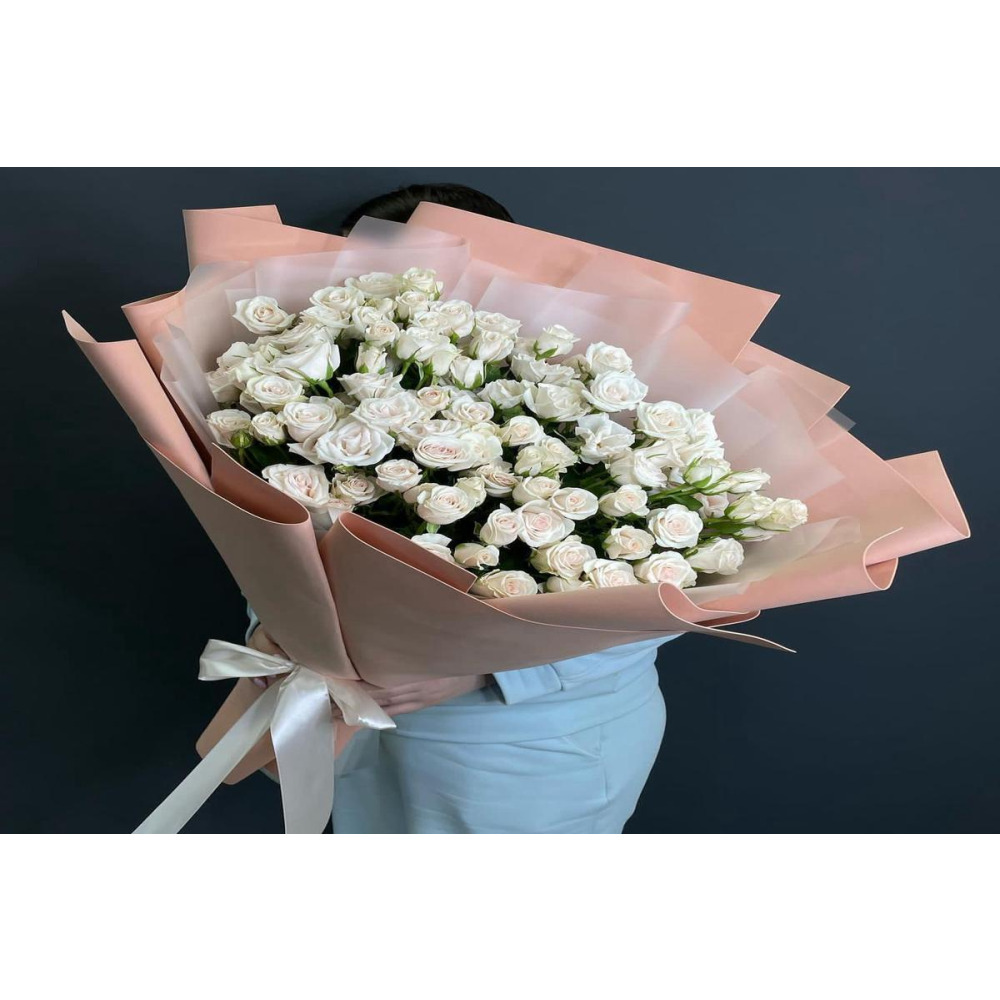 Morning Melody White Spray Roses - 1